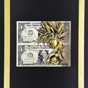 gold goku dollar art gold goku dollar art